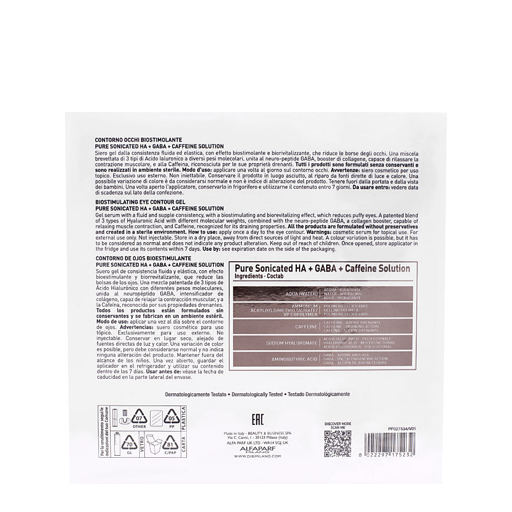 Dibi Milano Biostimulating System Lab Contorno Occhi Biostimolante 2x1,5ml