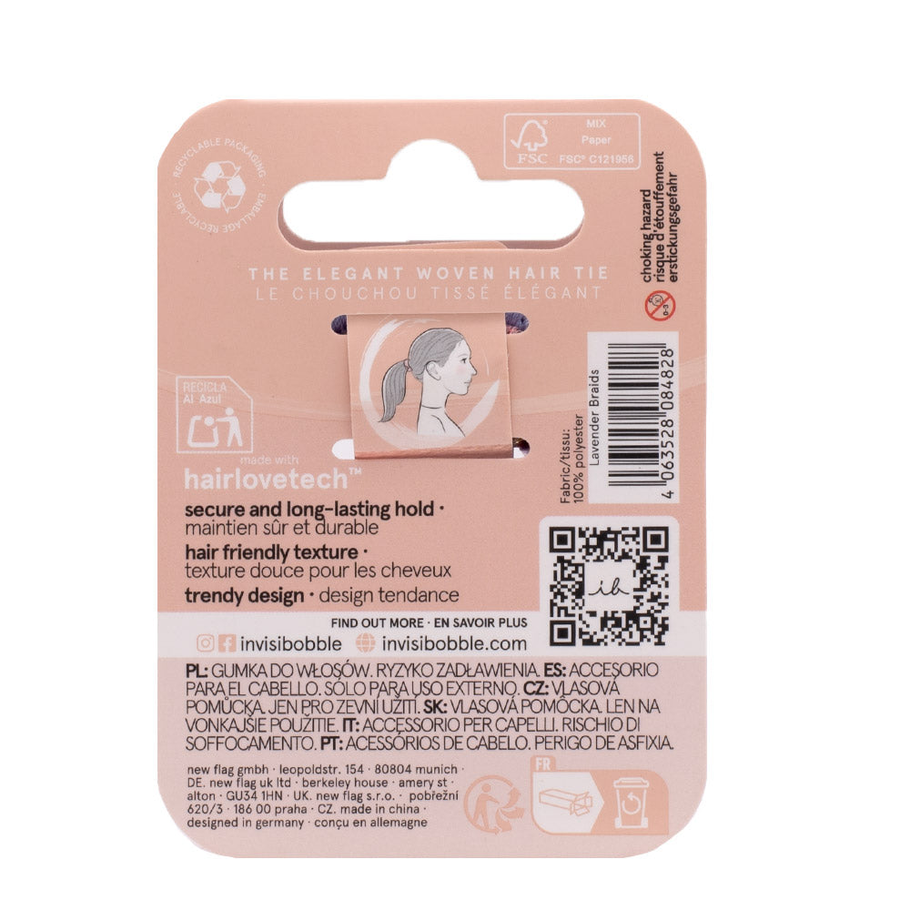 Invisibobble Twistar Happy Healty Hair Lavander Braids 3pz - elastici in tessuto