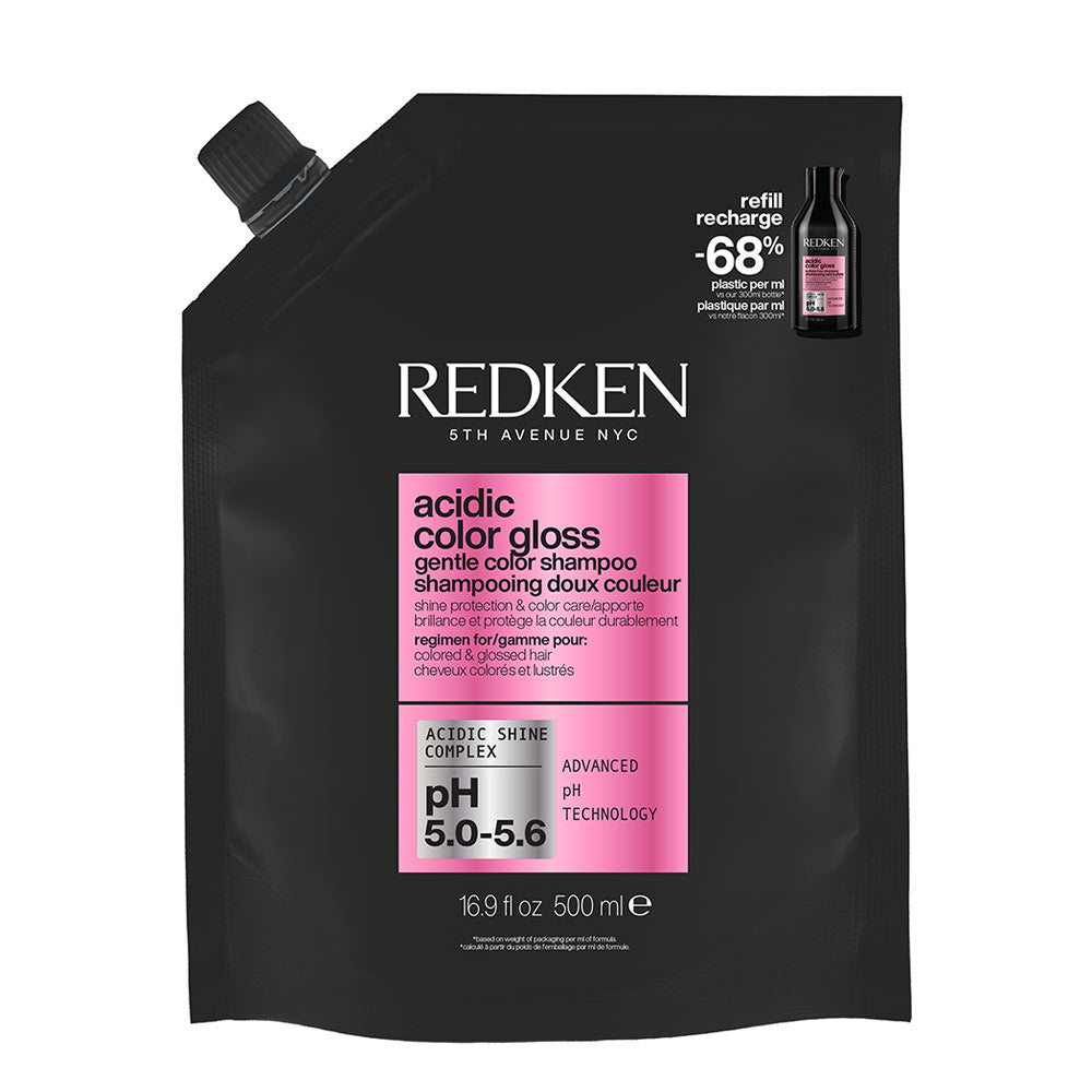 Redken AcidicColor Gloss Refill Shampoo 500ml - eco - ricarica shampoo capelli colorati