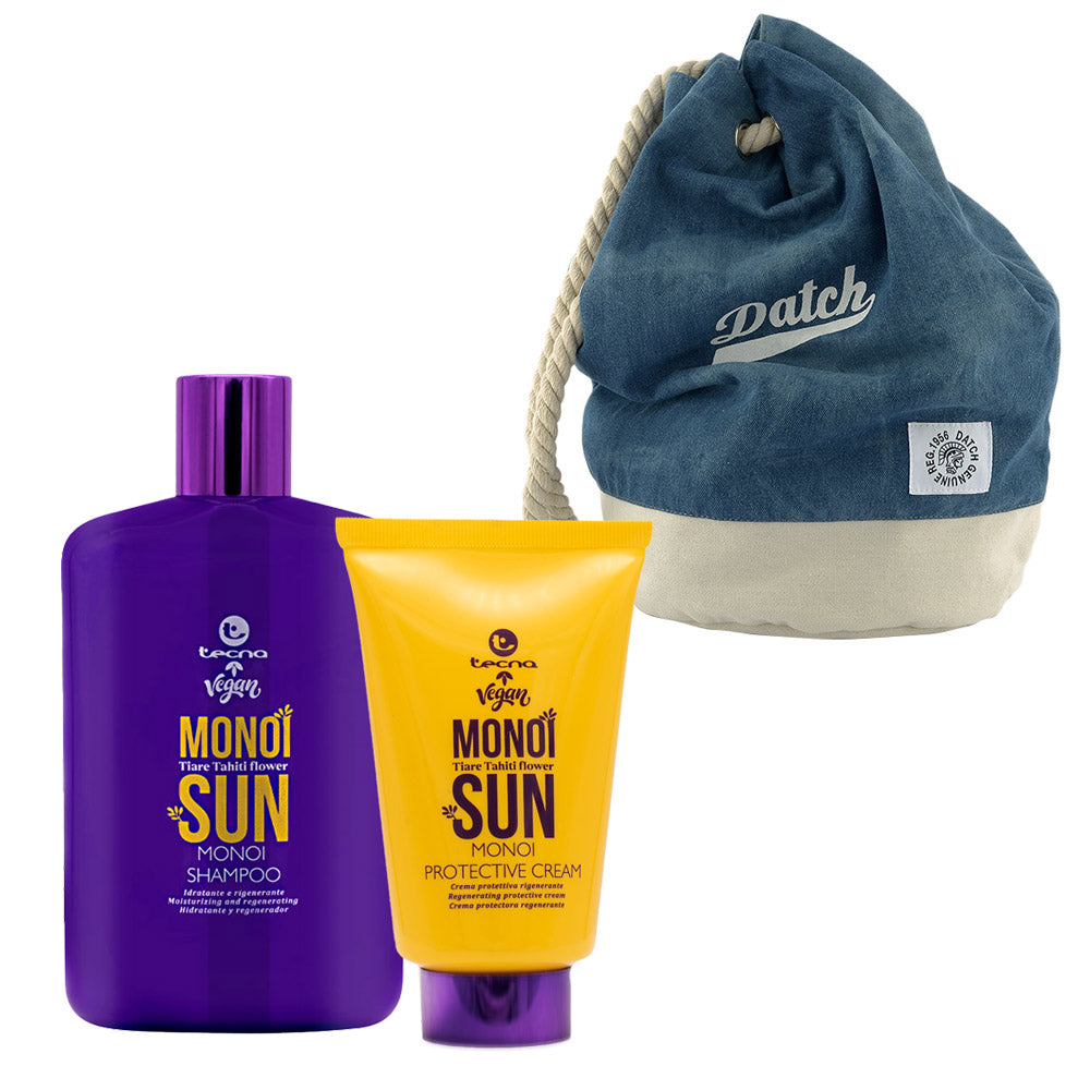 Tecna Monoi Sun Shampoo 400ml Protective Cream 125ml + Zaino a Sacca