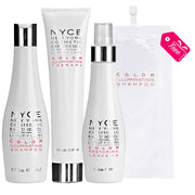 Nyce Luxury Care Color Illuminating Shampoo 250ml Therapy Mask 200ml Restoring Leave In 150ml + Shampoo 20ml OMAGGIO