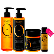 Revlon Orofluido Radiance Argan Shampoo 240ml Conditioner 240ml Mask 250ml + Argan Shampoo 50ml OMAGGIO