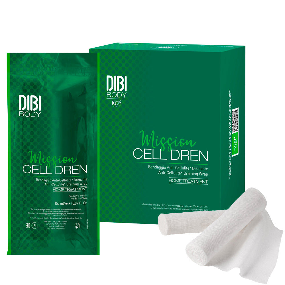 Dibi Milano Mission Cell Dren Bendaggio Anticellulite Drenante + Culotte Addome Skin Taglia S/M OMAGGIO