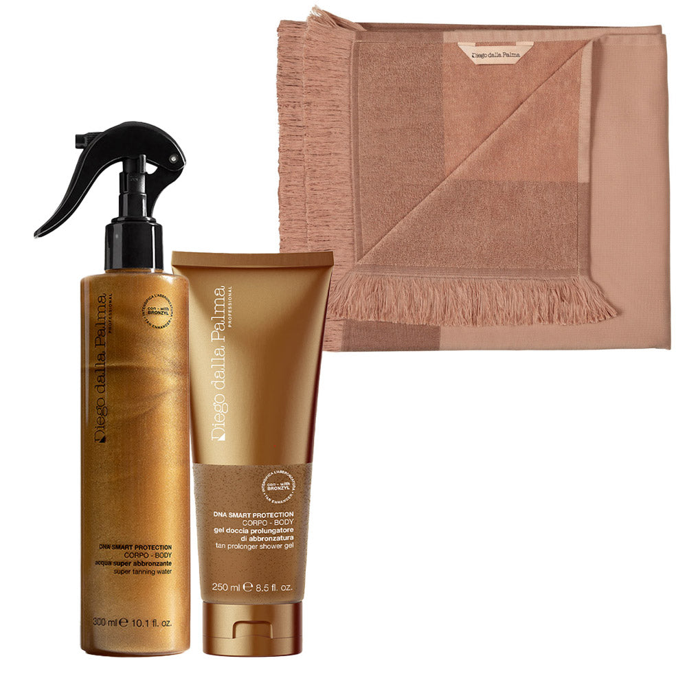 Diego dalla Palma Dna Smart Protection Super Tanning Water 300ml Tan Prolonger Shower Gel 250ml +Telo OMAGGIO