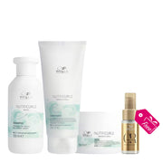 Wella Nutricurls Shampoo For Waves 250ml Conditioner 200ml Mask 150ml + Oil Reflections Luminous Oil 30ml OMAGGIO