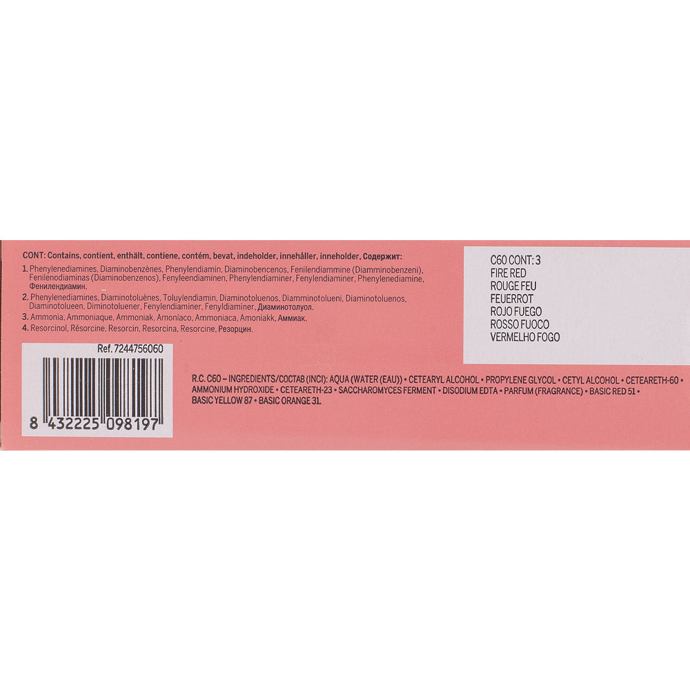 Revlonissimo Cromatics  C60 Rosso Fuoco 75ml - colorazione permanente