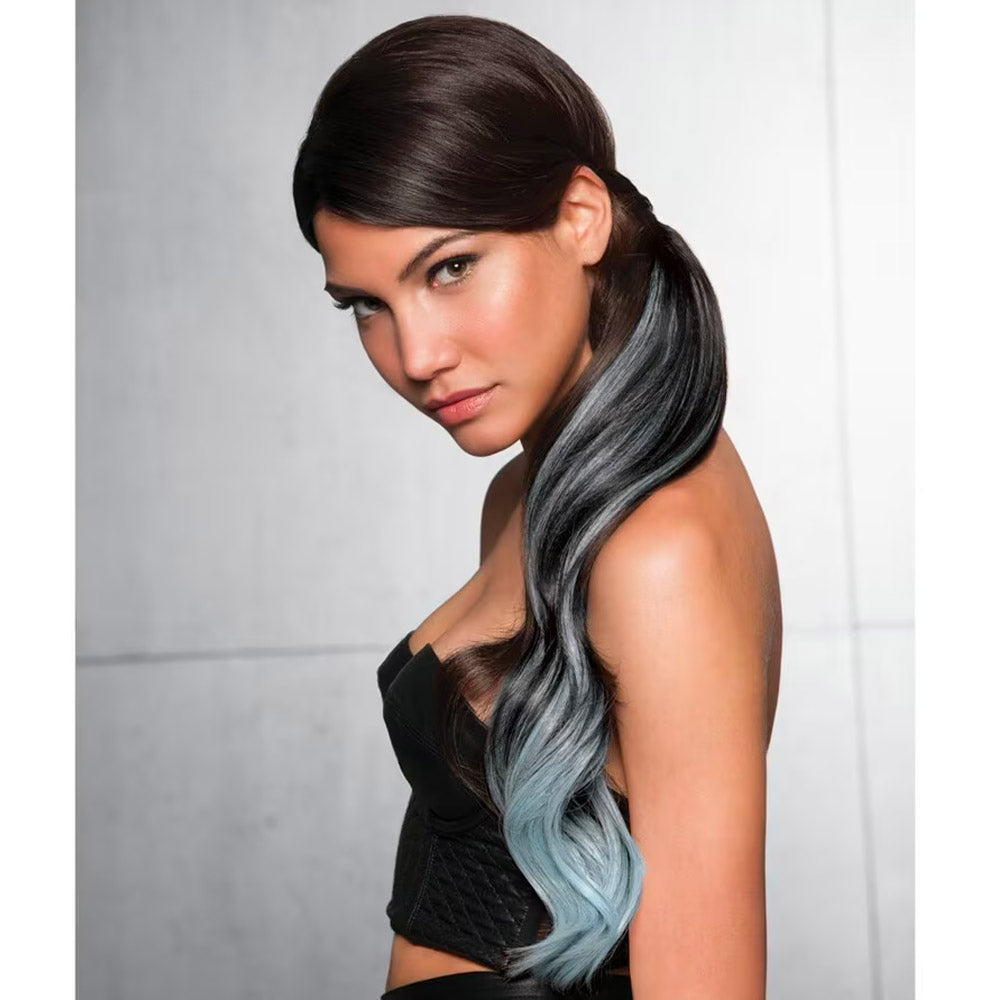 Hairdo Coda Color Splash Chestnut/ Blue 58cm - coda celeste su castano medio