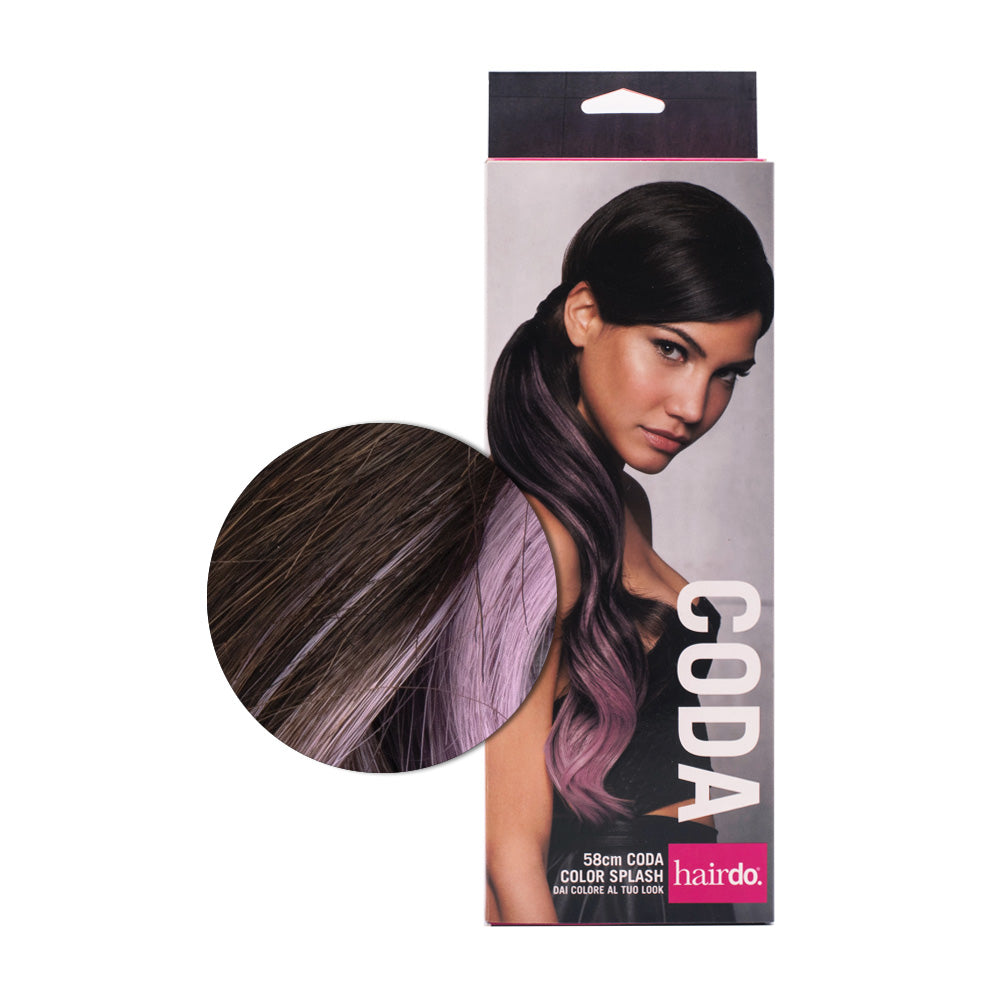 Hairdo Coda Color Splash Chestnut / Lavander 58 cm - coda lavanda
