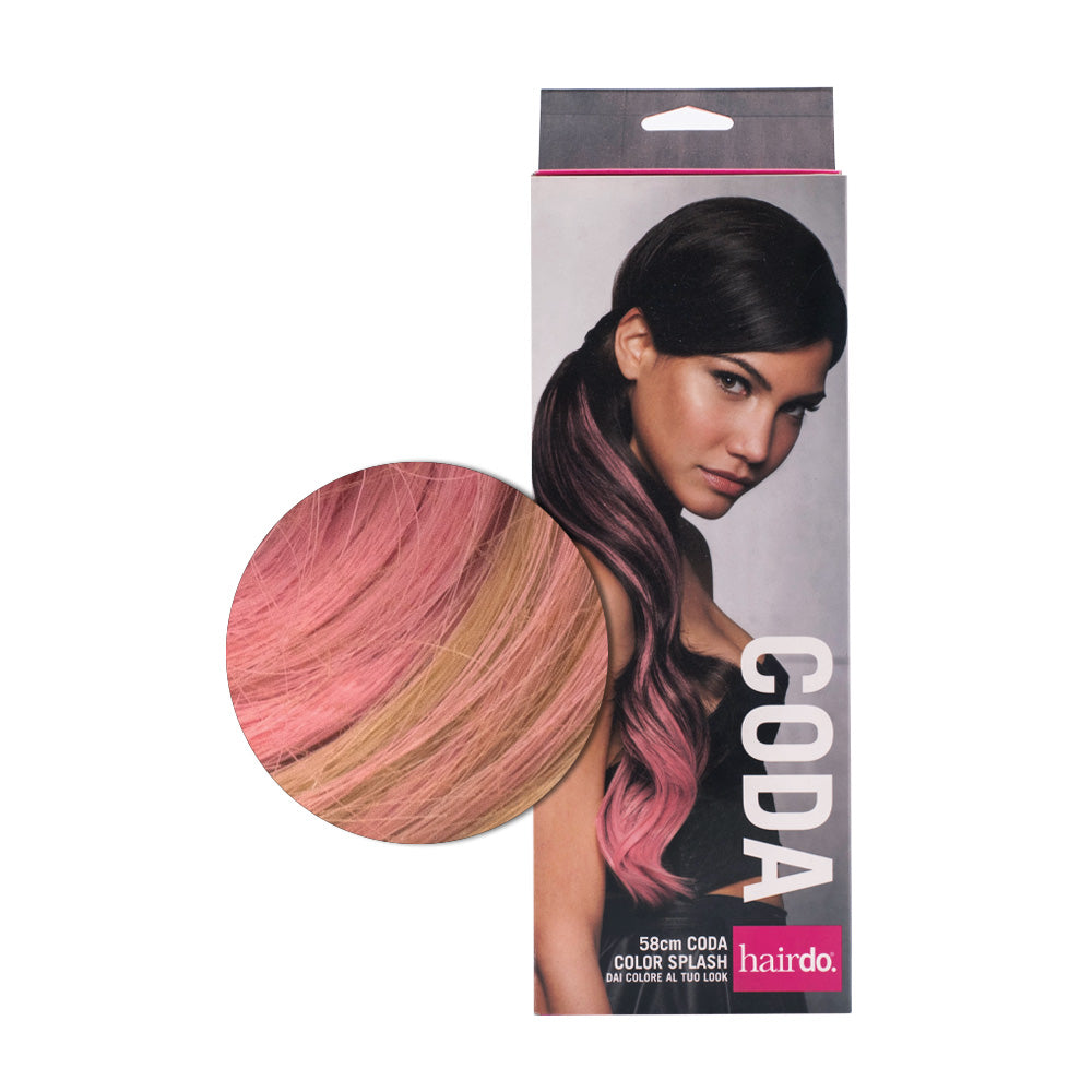 Hairdo Coda Color Splash Ginger Blonde / Pink 58 cm - coda rosa