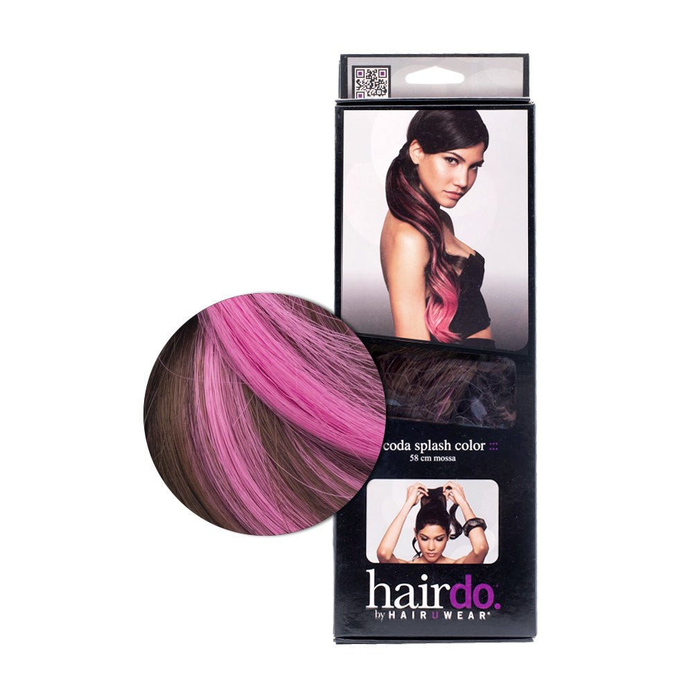 Hairdo Coda Color Splash Chestnut / Pink Fucsia 58 cm - coda fucsia