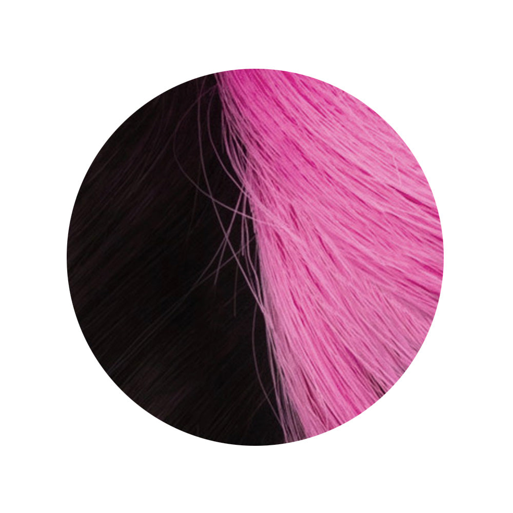 Hairdo Coda Color Splash Ebony / Pony Pink 58 cm - coda fucsia su nero